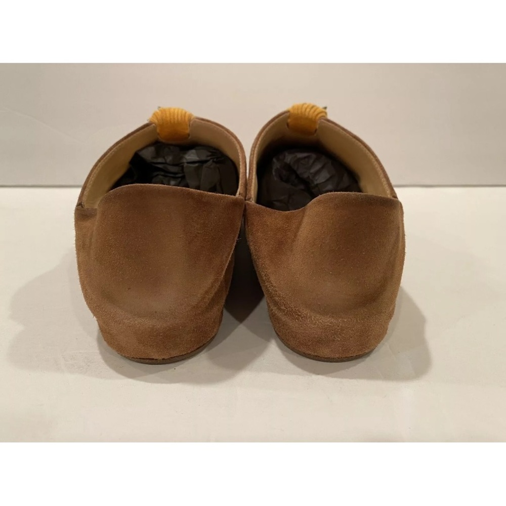 Christian Louboutin suede flat slippers slip on brown fringe studded 34 - Picture 8 of 13